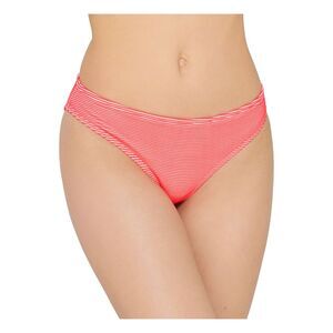 HULA HONEY Women's Orange Bikini Textured Hipster Swimsuit Bottom XS